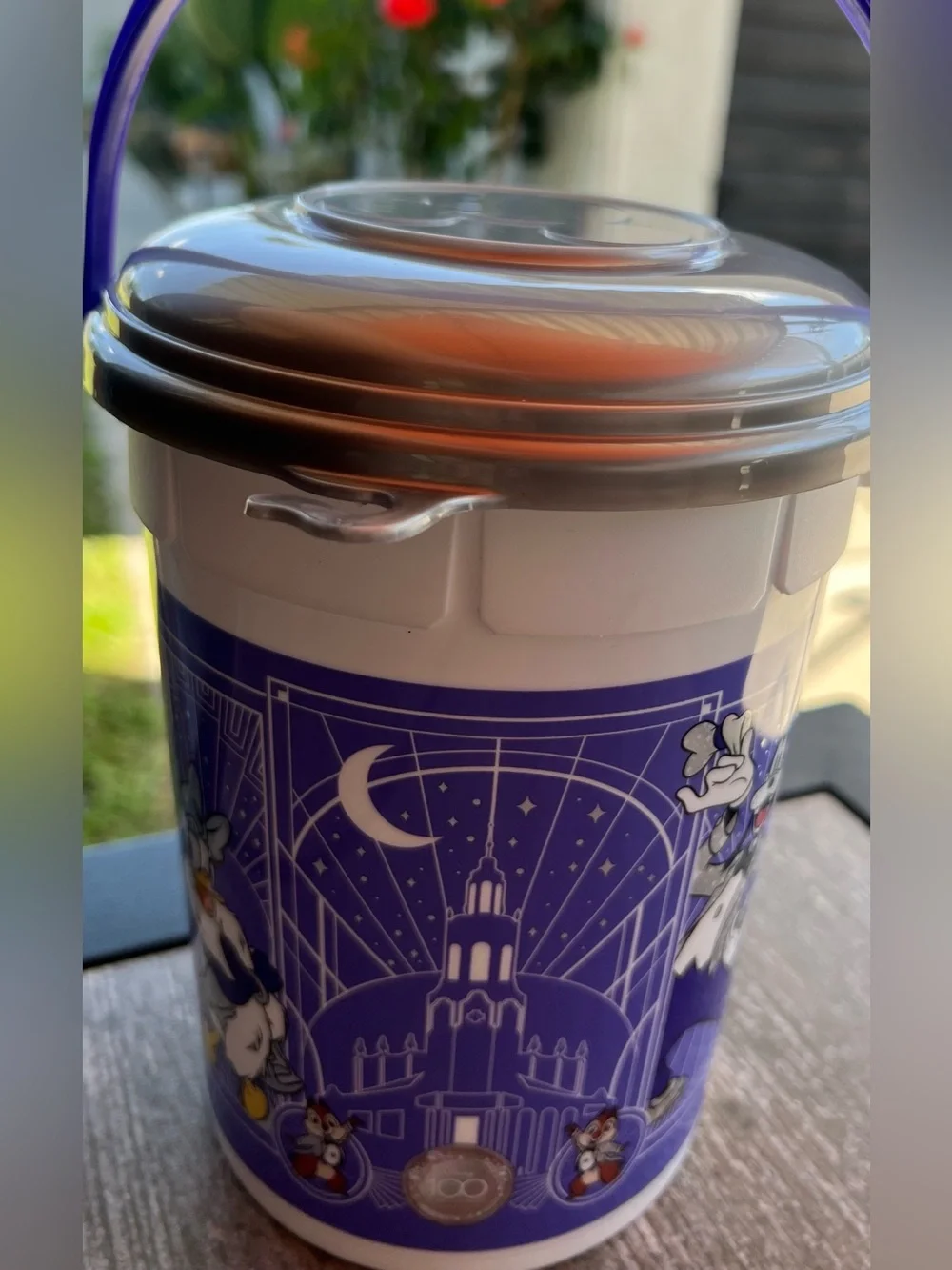 ✨Disney 100 Years of Wonder Souvenir Popcorn Bucket 2023✨ Purple/White/Silver